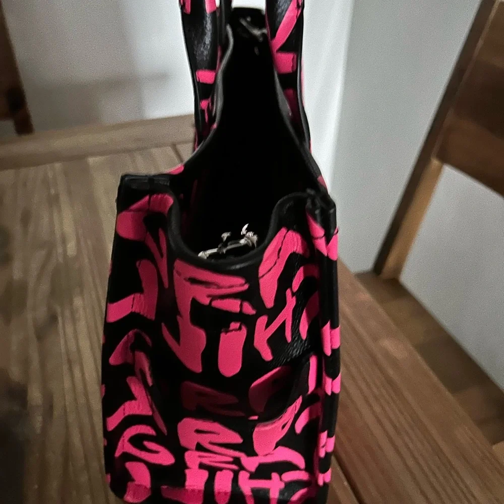 Marc Jacobs Black and Pink Graphic Tote - Picture 3 of 7